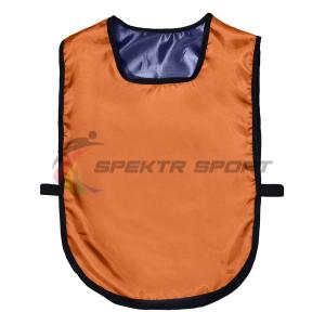 Купить Манишка футбольная двусторонняя универсальная Spektr Sport оранжево-синяя в Вытегре 
