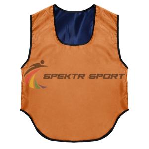 Купить Манишка футбольная двусторонняя Spektr Sport оранжево-синяя, р. 36-40 в Вытегре 