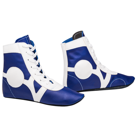 Купить Обувь для самбо SM-0102, кожа, синий Rusco в Вытегре 
